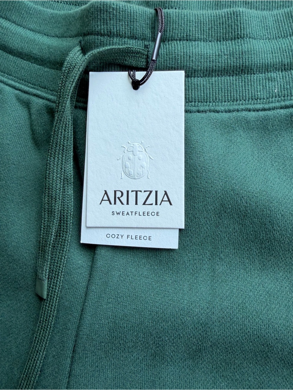 Aritzia Wide-Leg Drawstring Sweatpants in Forest Green - Picture 3 of 5